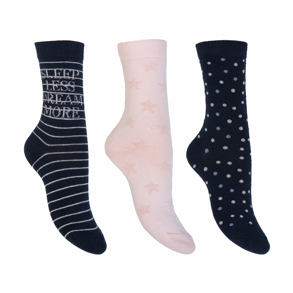 Παιδικές κάλτσες μακριές με σχέδια σετ 3 ζευγαριών χρωματιστές υψηλής ποιότητας