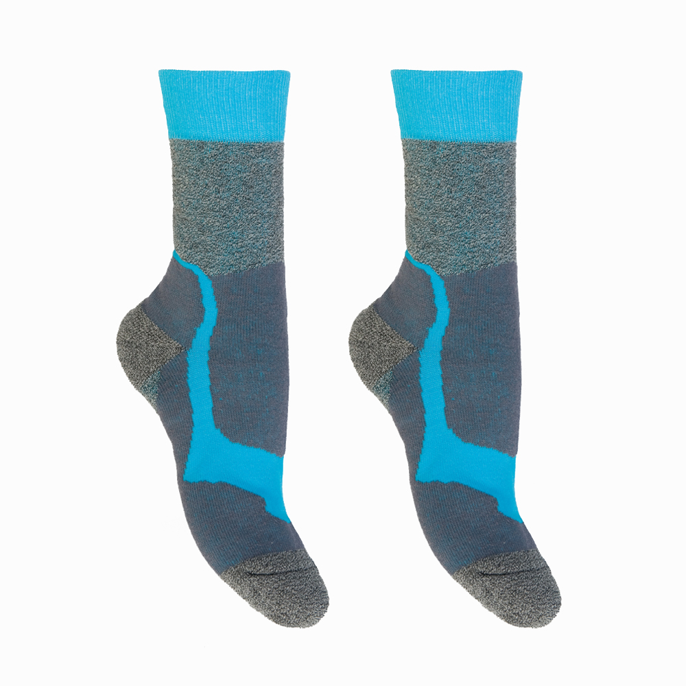 Γυναικείες ισοθερμικές κάλτσες 1 ζευγάρι γκρι μπλε