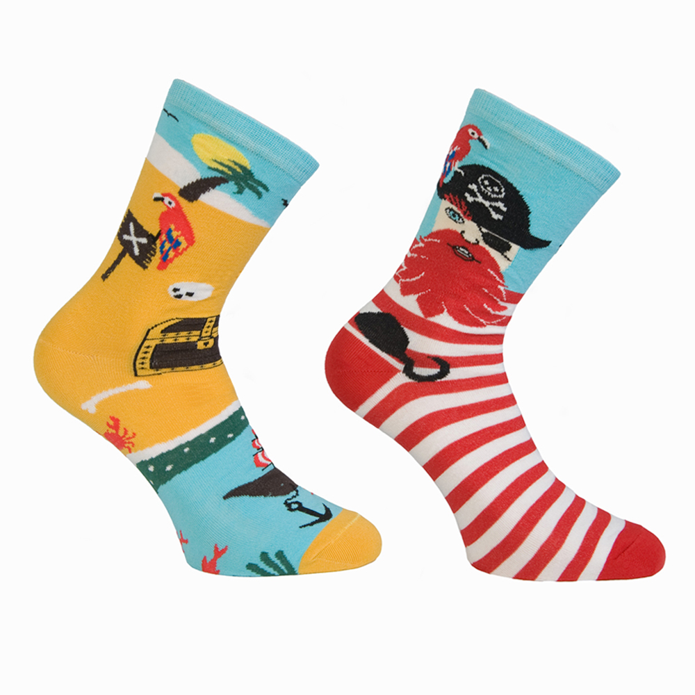 Κάλτσες unisex χρωματιστές με σχέδιο πειρατή 1 ζευγάρι