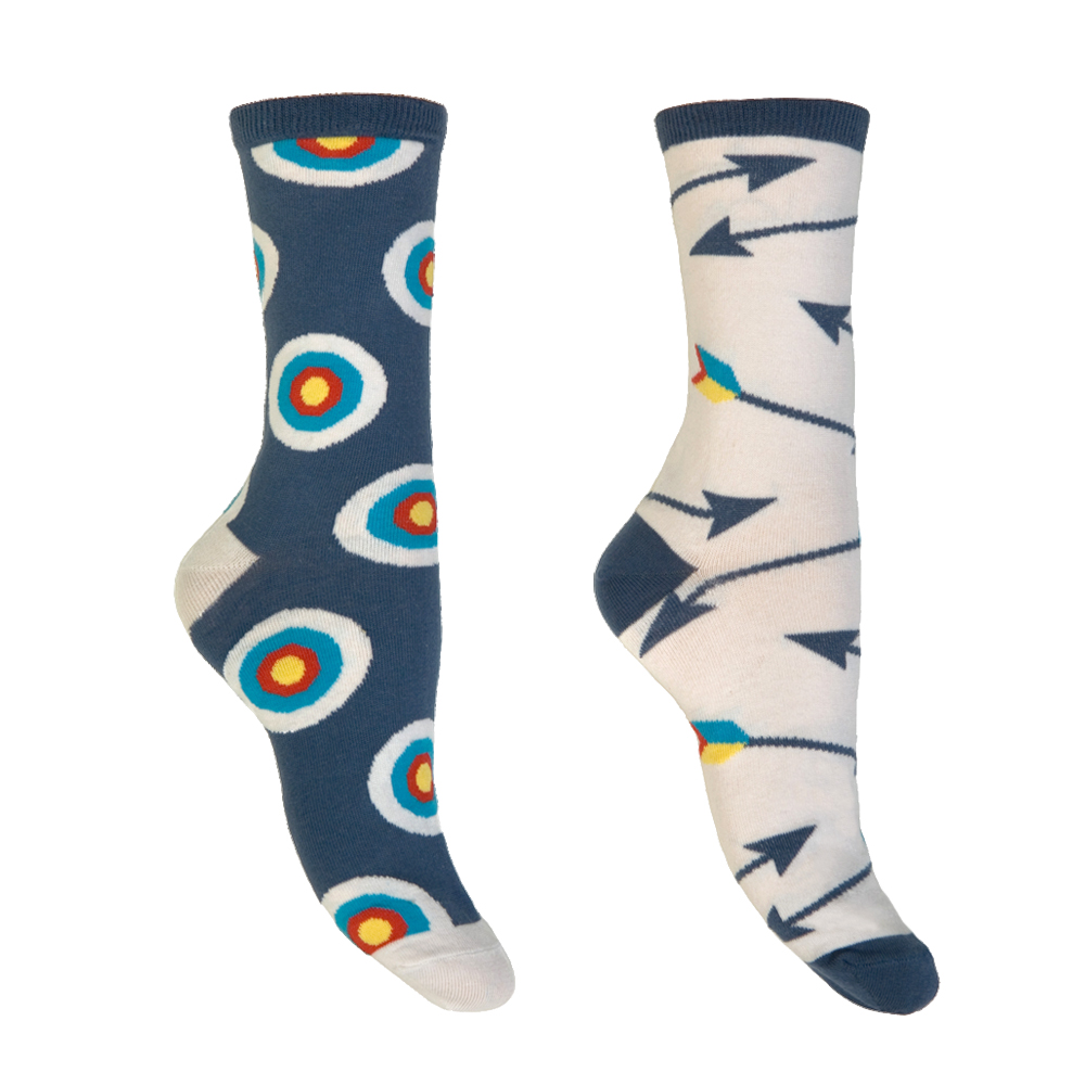 Κάλτσες unisex χρωματιστές με σχέδιο στόχους 1 ζευγάρι