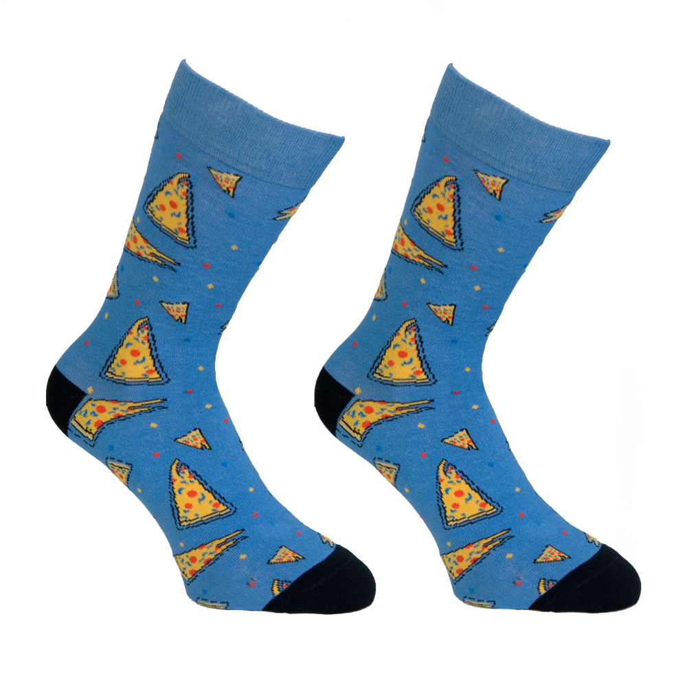 Κάλτσες unisex χρωματιστές με σχέδιο pizza 1 ζευγάρι