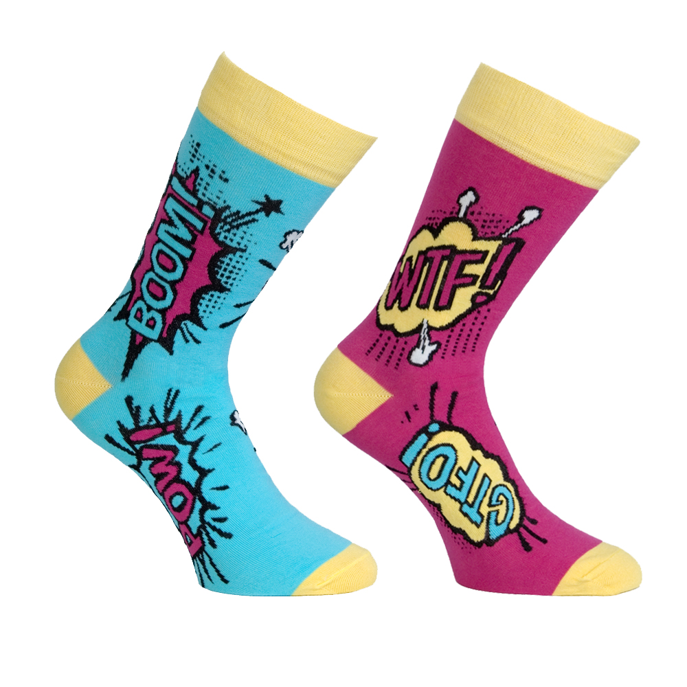 Κάλτσες unisex χρωματιστές με σχέδιο 1 ζευγάρι