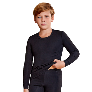 Παιδική ισοθερμική μπλούζα berrak μαύρη για αγόρια