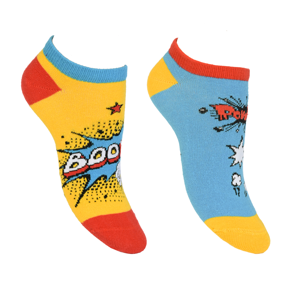 Παιδικές κάλτσες με εντυπωσιακά σχέδια και χρώματα σετ 2 ζευγαριών