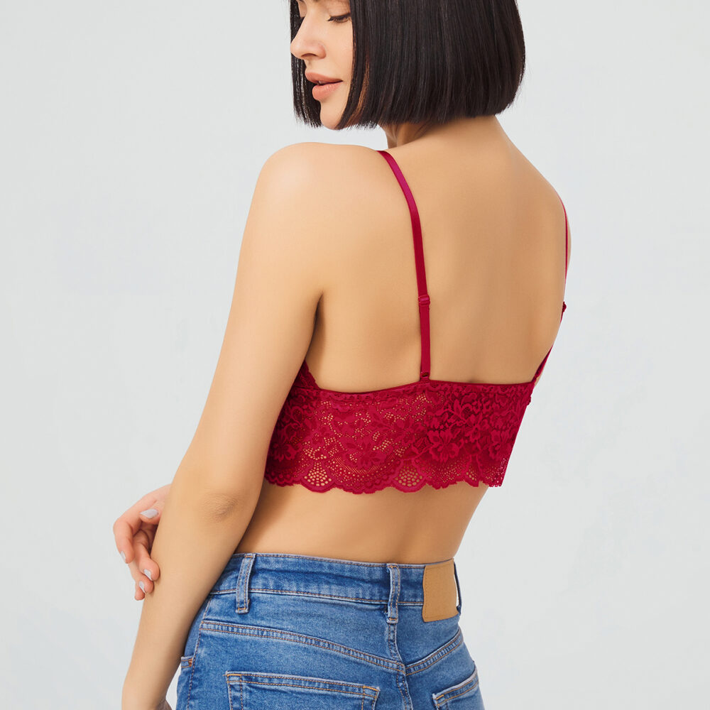 Γυναικείο bralette CottonHill μπορντό