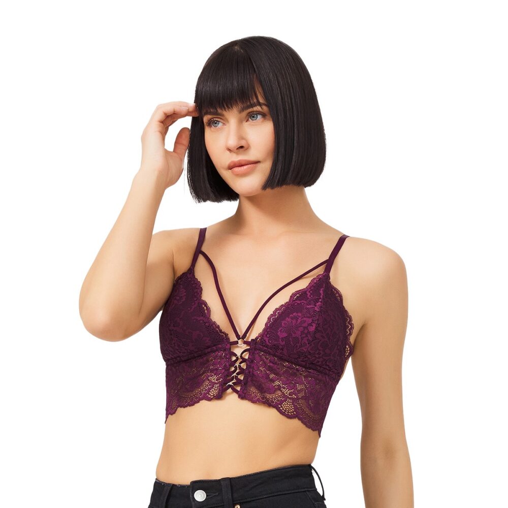 Γυναικείο bralette CottonHill μωβ