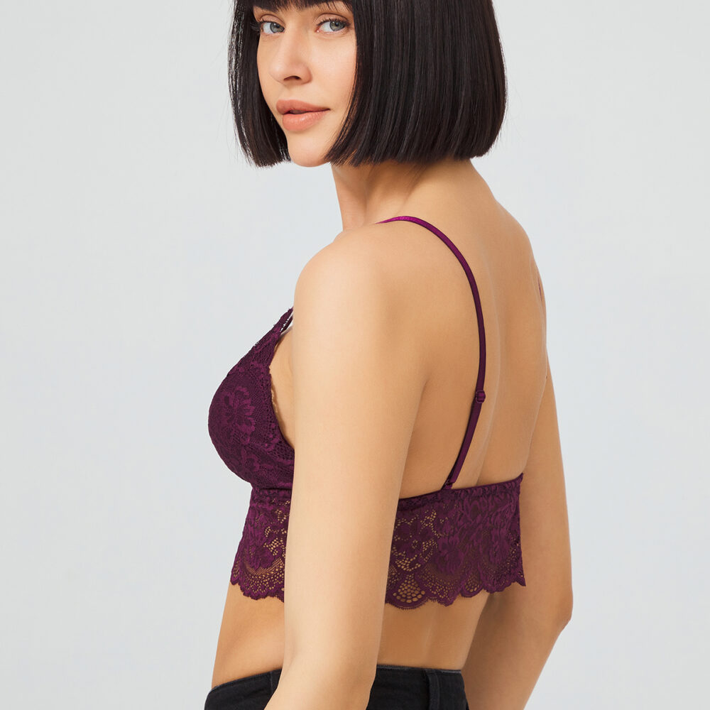 Γυναικείο bralette CottonHill μωβ