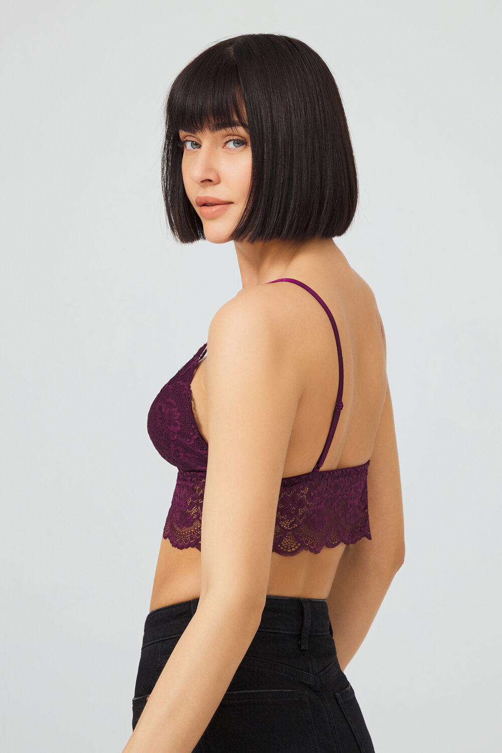 Γυναικείο bralette CottonHill μωβ