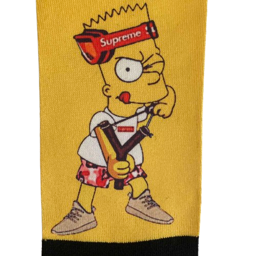 Κάλτσες με print Simpsons κίτρινο