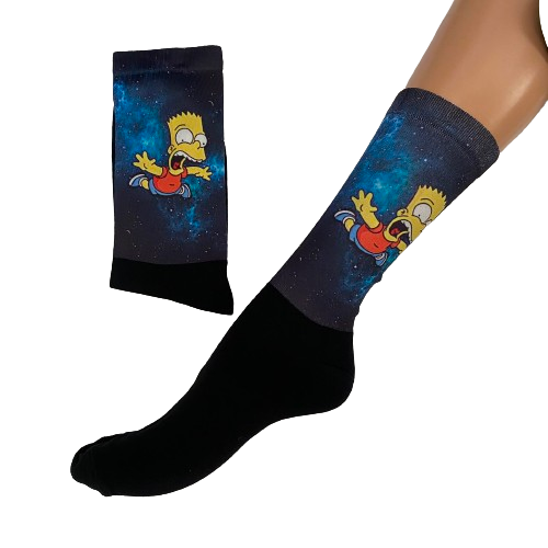 Κάλτσες με print Simpsons μπλέ