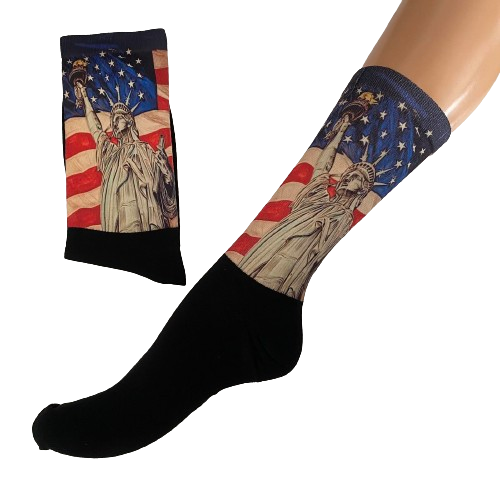 Κάλτσες με print άγαλμα της Ελευθερίας