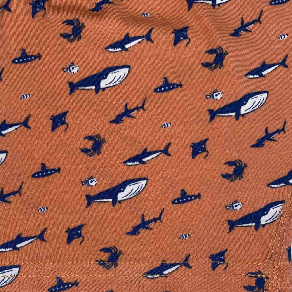 Μπόξερ για αγόρια με φάλαινες  πορτοκαλί