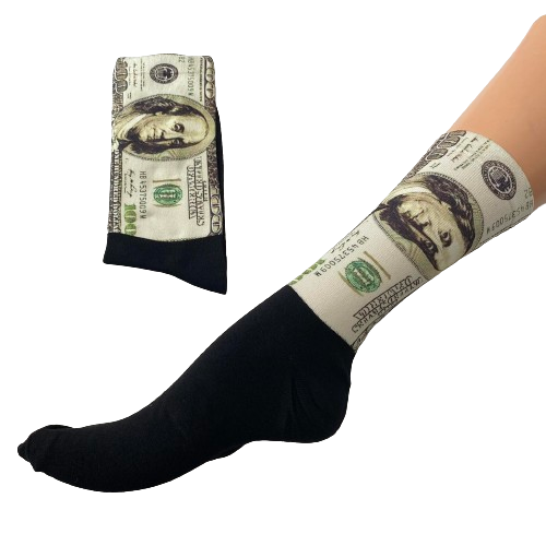 Κάλτσες με print 100$ μαύρες