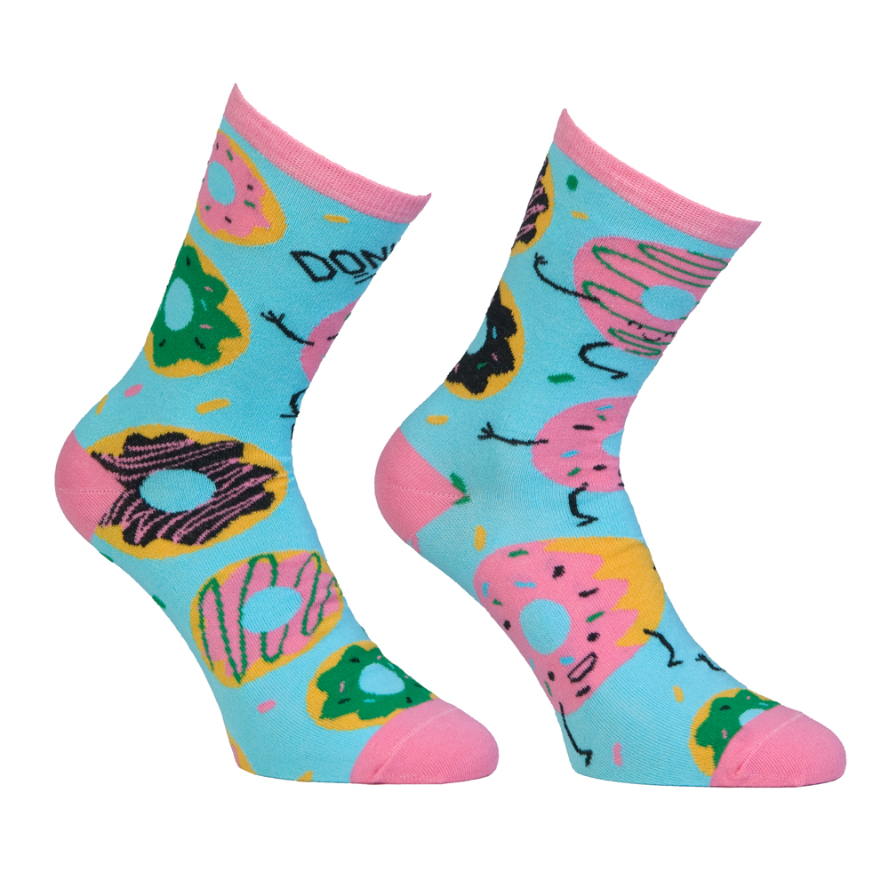 Κάλτσες unisex χρωματιστές με σχέδιο donut 1 ζευγάρι