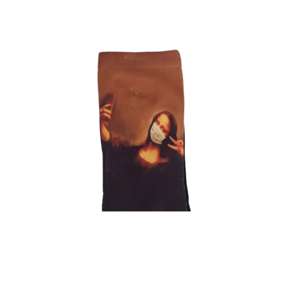 Κάλτσες με print Mona Liza covid