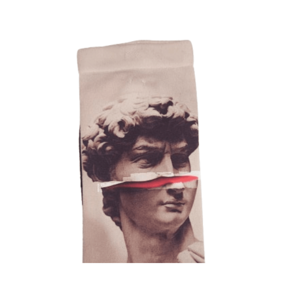 Κάλτσες με print πίνακας άγαλμα