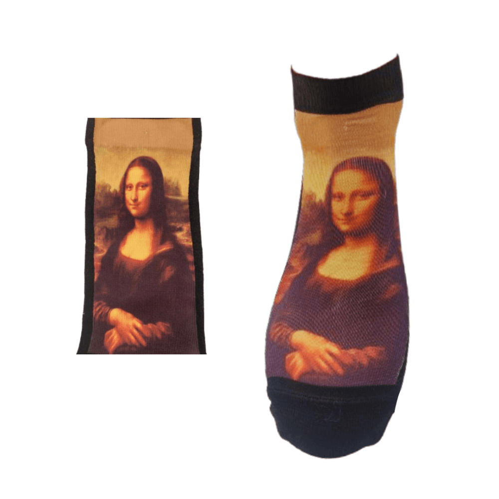 Κάλτσες κοντές με print Mona Liza