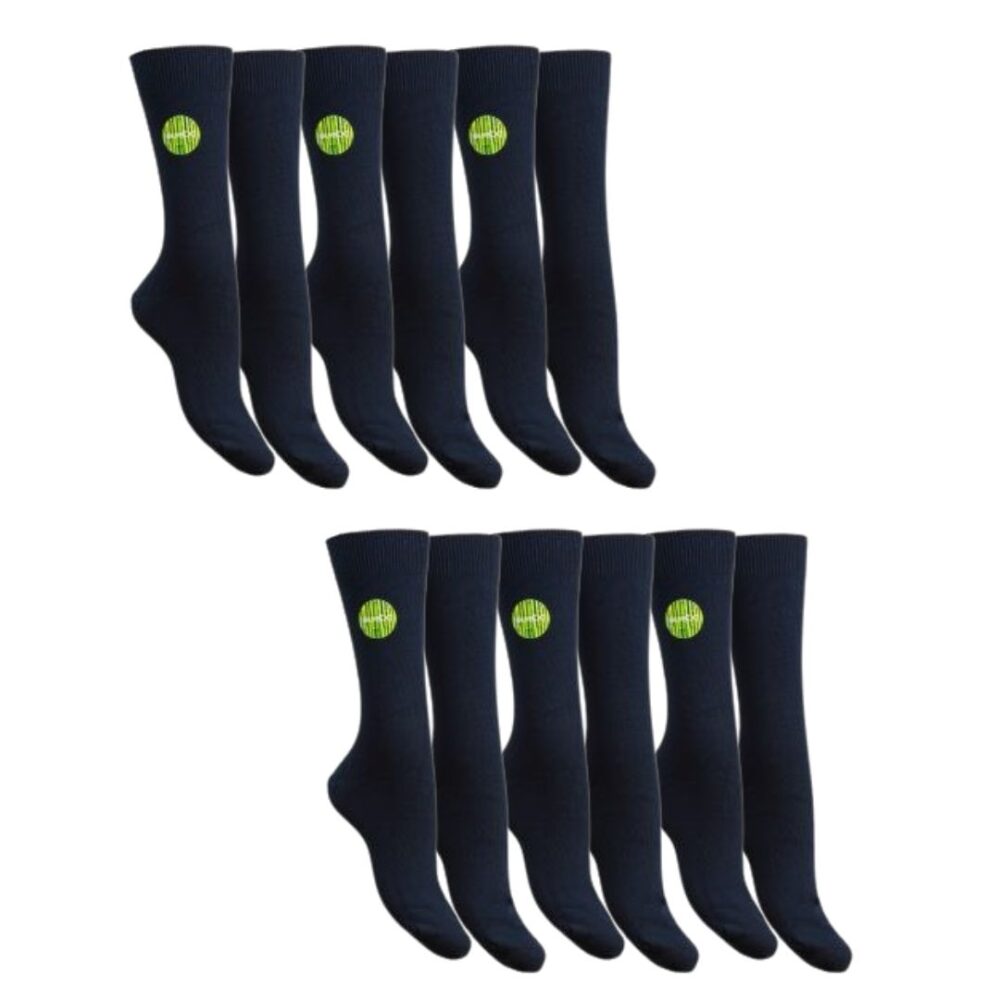 Unisex μαύρες κάλτσες bamboo σετ 6 ζευγαριών