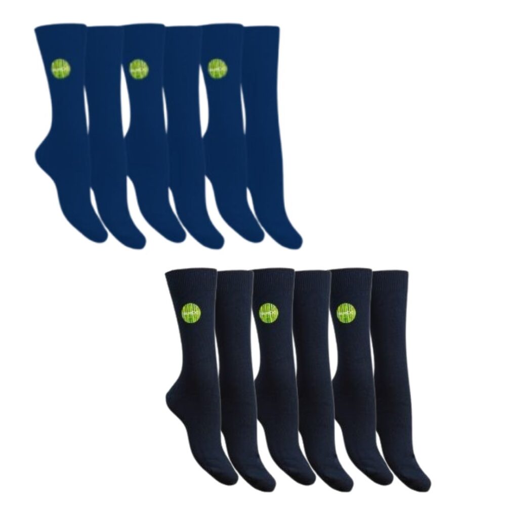 Unisex κάλτσες μαύρες και μπλε σκούρο bamboo σετ 6 ζευγαριών