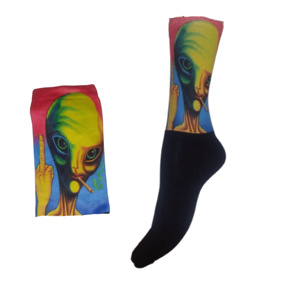 Κάλτσες με print alien